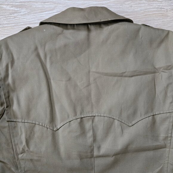 Italian Vintage Military Trench Coat 1981 with Removable Liner Size 46 (Small) - Picture 15 of 17